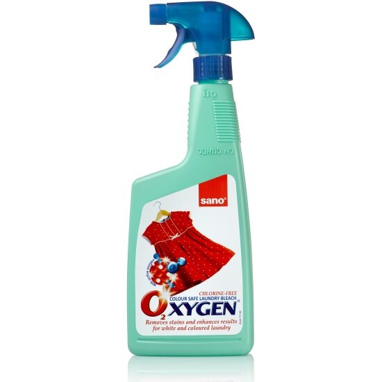 Пятновыводитель Sano Oxygen Stain Remover для белого и цветного белья, 750 мл, спрей