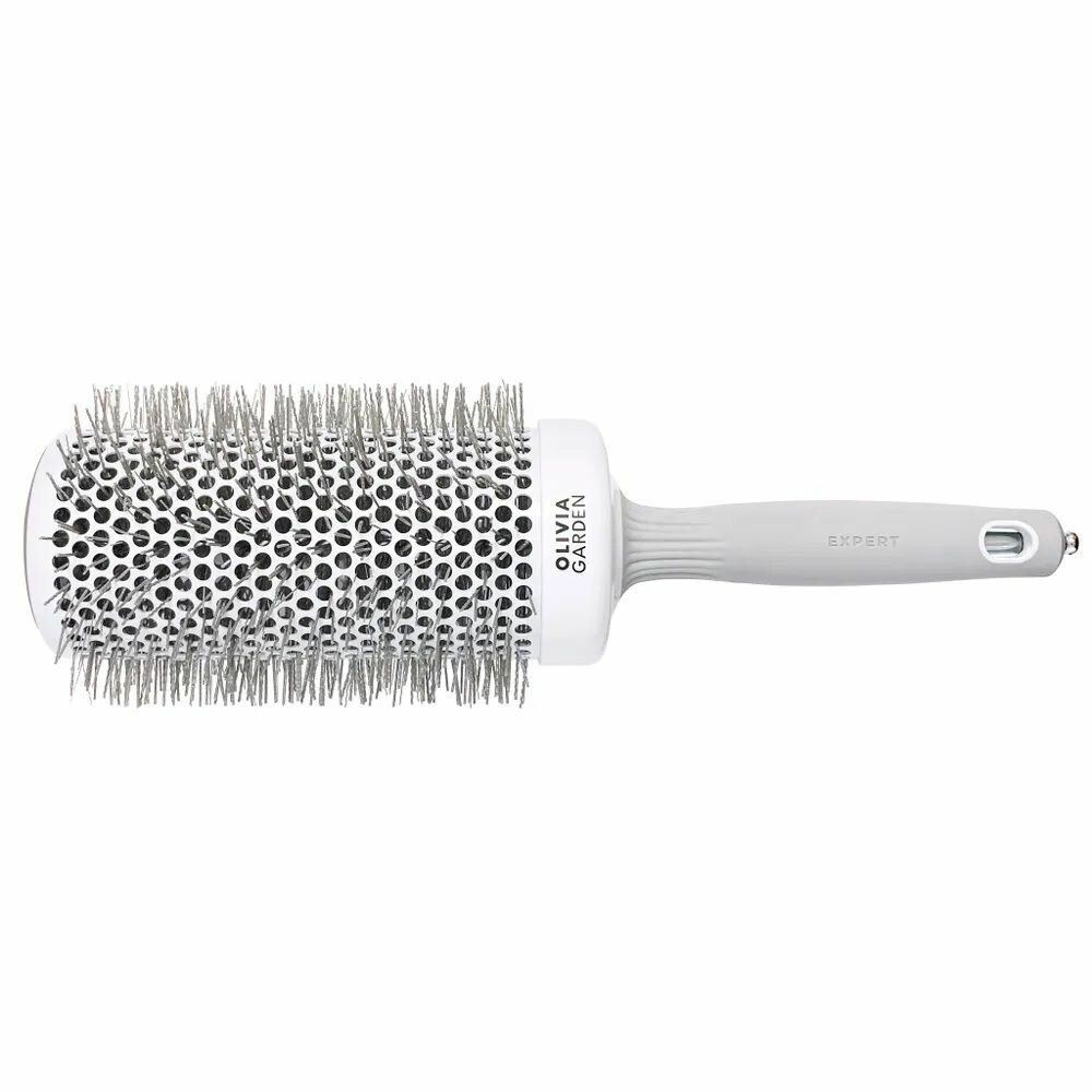 Термобрашинг для укладки волос Olivia Garden EXPERT BLOWOUT SPEED XL Wavy Bristles White&Grey (65 мм)