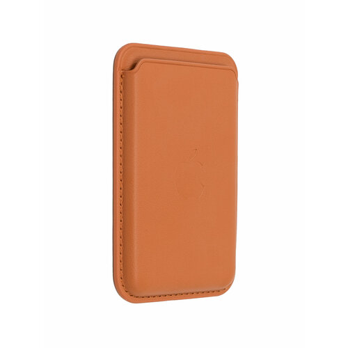 Картхолдер Wallet Оранженый Кожаный чехол-бумажник MagSafe для iPhone, «Dark Orange» кожаный чехол хаки igrape для iphone 12 pro max голубой
