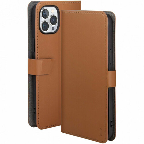 Чехол-книжка для iPhone 14 Pro Max Uniq Journa Heritage Brown