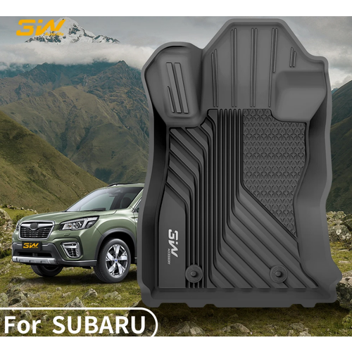 Коврики 3D резиновые в салон 3W TPEMATS Subaru Forester 2019-2024 Custom Floor Mats / Trunk Mat TPE Material & All-Weather Protection