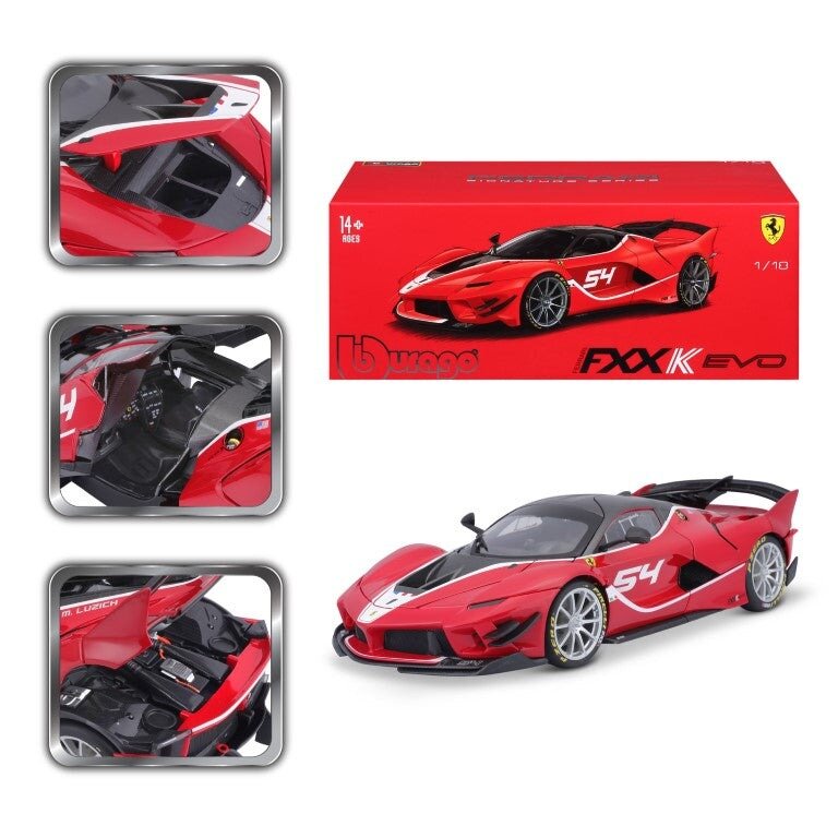 Гоночная машина Bburago Ferrari Signature FXX-K Evo (18-16908) 1:18, красный