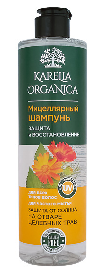 KARELIA ORGANICA, Мицеллярный шампунь "Защита и восстановление", 500мл