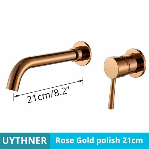 Смеситель для ванны встраиваемый. Смеситель скрытого монтажа латунный цвет розовое золото