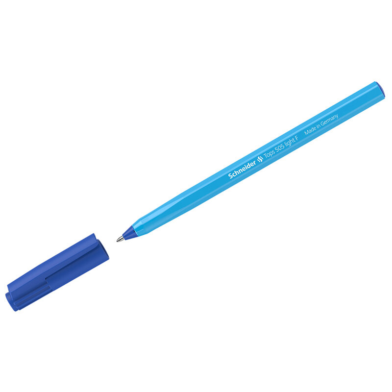 Ручка шариковая Schneider "Tops 505 F Light Blue" синяя, 0,8мм, голубой корпус, 7 штук