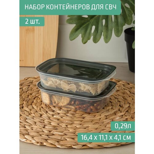 фото Набор контейнеров для свч 2 шт по 0,29 л inomata