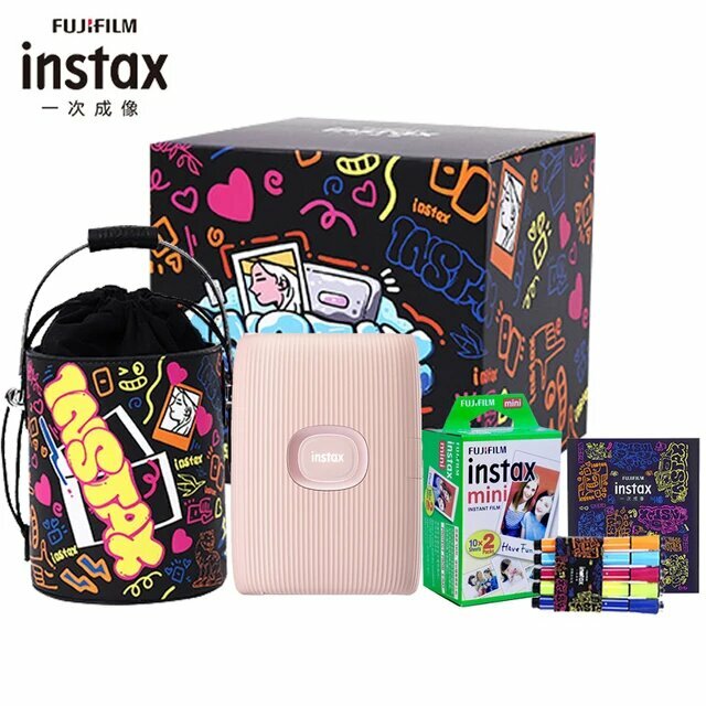 Кинокамера Fujifilm Instax Mini Link 2, Pink bag film sets