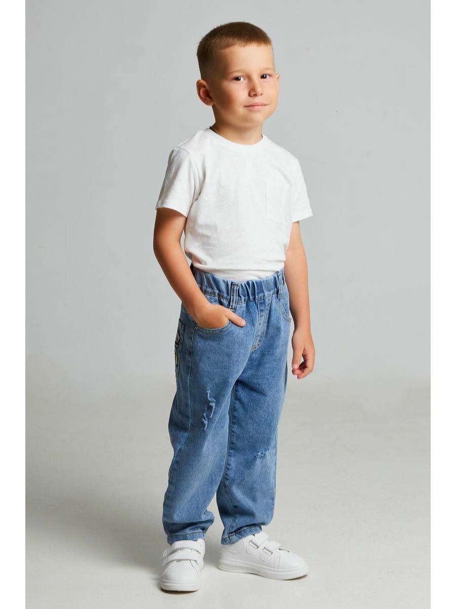 Джинсы , размер 110, голубой — фото 1