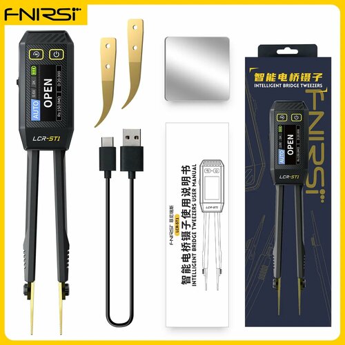 Измеритель напряжения FNIRSI LCR-ST1 Mini Smart Tweezer LCR SMD ESR Tester сопротивления LCR-ST1 3485₽
