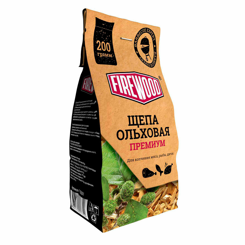 Щепа для копчения ольха Firewood 0,2 кг