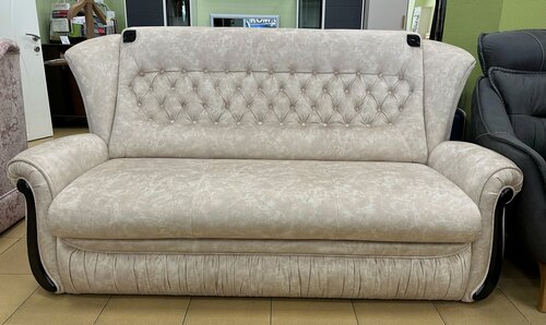 Изображение товара Диван-кровать "Фаворит" механизм трансформации "Казачок" микровелюр бежево-молочный