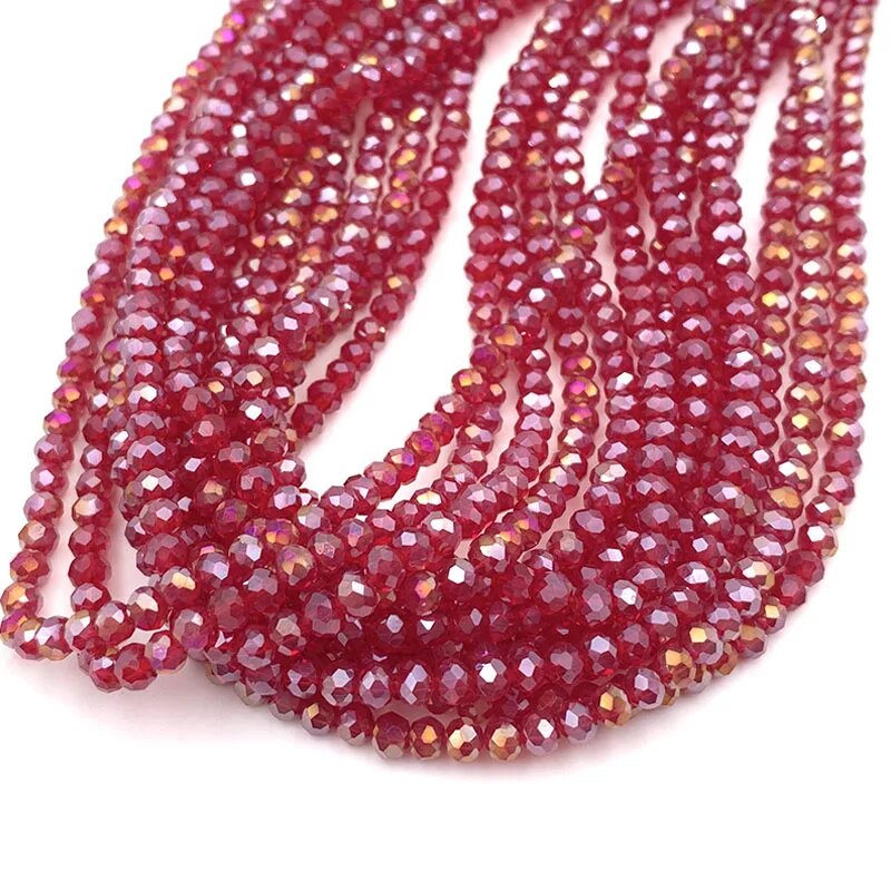 Хрустальные бусины Rondelle Austria 2/3/4/6/8 мм Бордовый 3mm