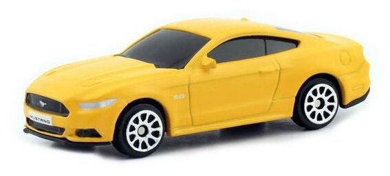 Машина металлическая RMZ City 1:64, без механизмов Ford Mustang 2015, цвет матовый желтый (344028SM(B))