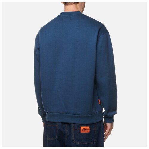 фото Мужская толстовка butter goods equipment embroidered crew neck синий, размер l