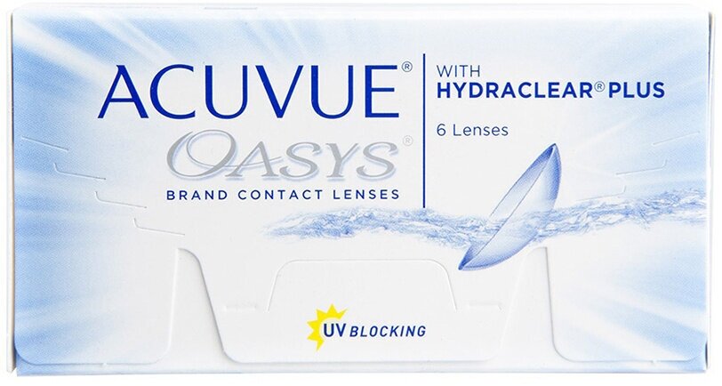 Контактные линзы Acuvue Oasys, Двухнеденльные, -2,50 / 14 / 8,4 / 6 шт.