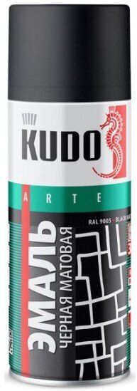 Эмаль универсальная Kudo черная матовая, KU-1102