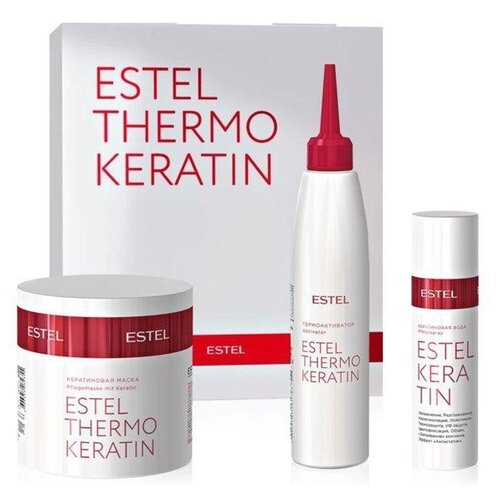 ESTEL THERMOKERATIN Набор для кератинового восстановления волос, 0.9 г, 735 мл estel thermokeratin набор для кератинового восстановления волос 0 9 г 735 мл