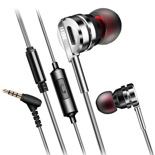 Наушники HiFi проводные спортивные QKZ DM9 серебристые 264100₽