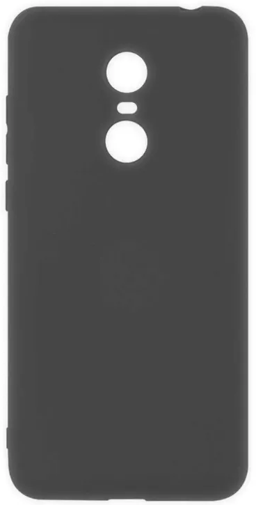 Силиконовый чехол черный матовый для Xiaomi Redmi 5 Plus / Redmi 5+ / сяоми редми 5 плюс / редми 5 +