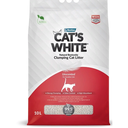 Комкующийся наполнитель Cat's White Natural натуральный без ароматизатора для кошачьего туалета (5л)