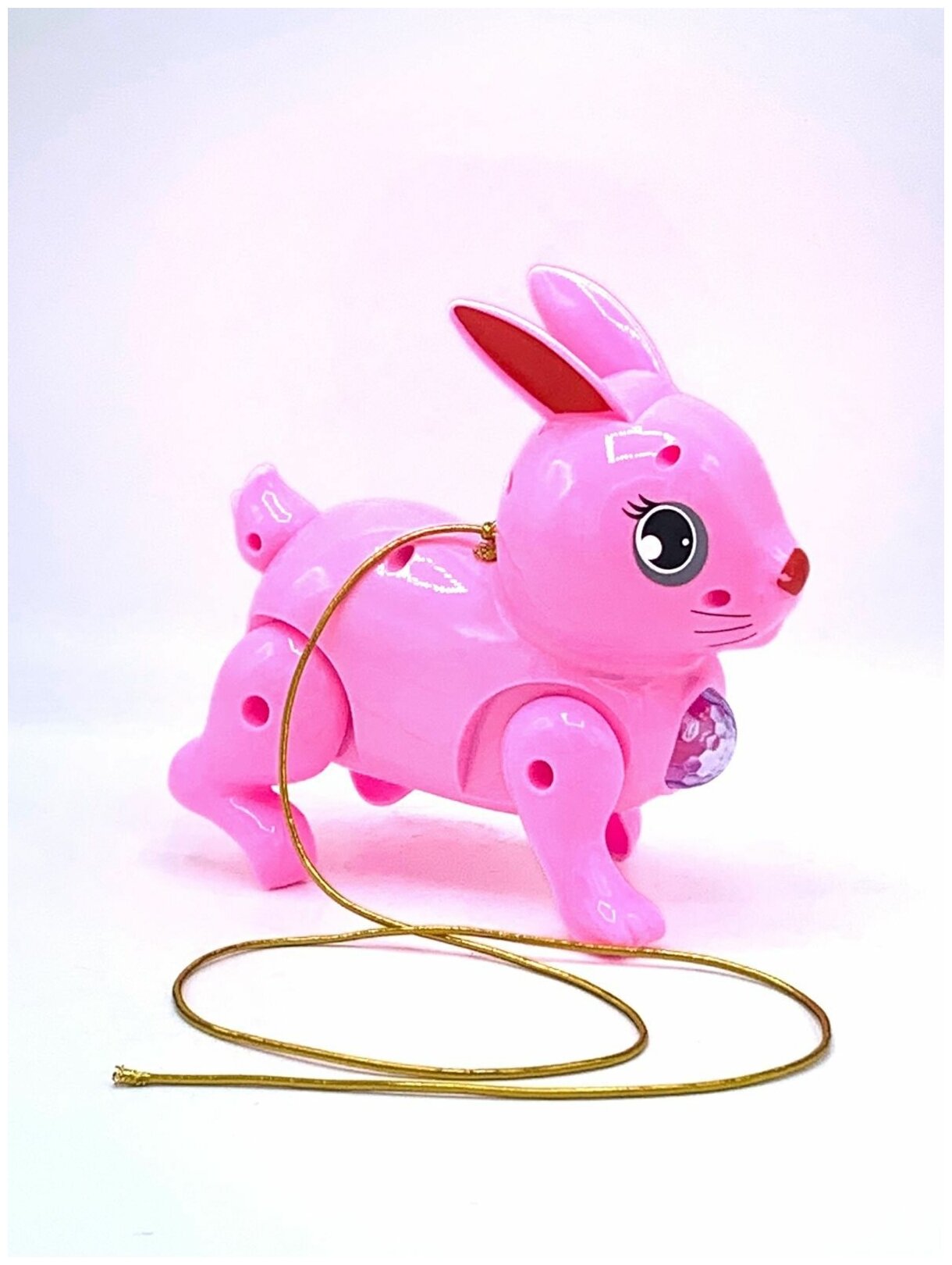 Танцующий зайчик Музыкальная игрушка розовый