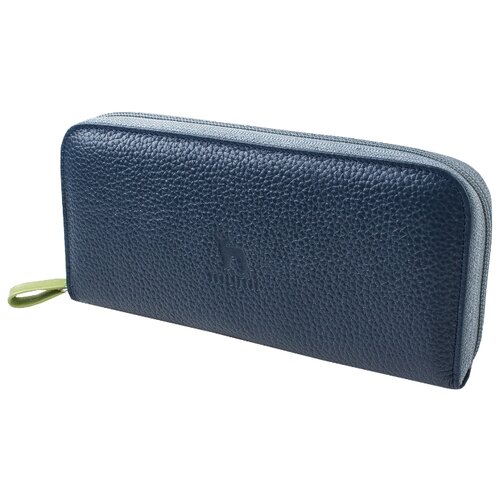 фото Портмоне на молнии mumi джинс 231-28, натуральная кожа