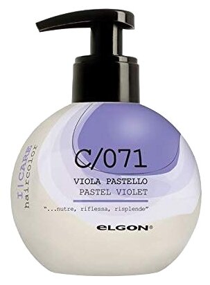 Elgon оттеночный крем-кондиционер для волос I-Care C/071 Pastel Violet, Фиолетовый пастель, 200 мл