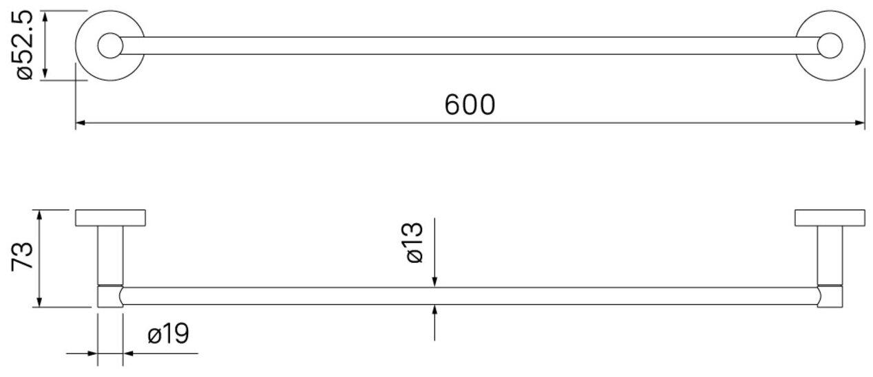 Полотенцесушитель одинарный, сплав металлов, Sena, IDDIS, SENSS10i49