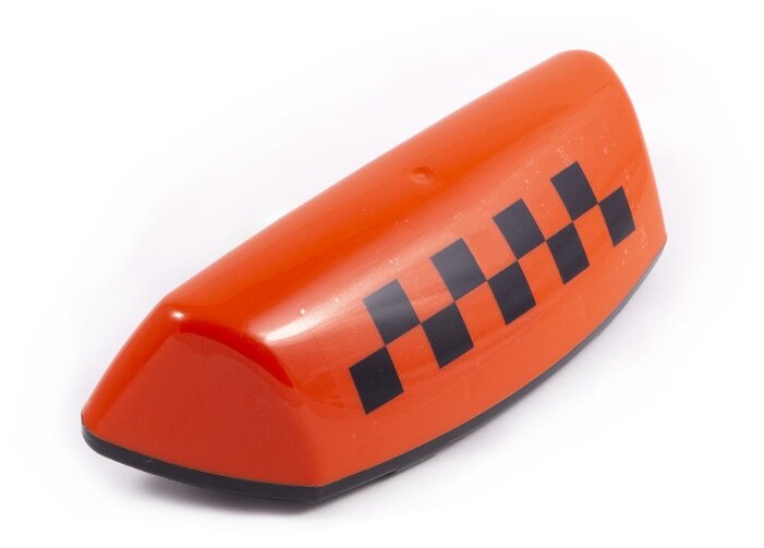 Фонарь такси 'шашечки' 360x145x90мм 4 магнита 6 светодиодов оранжевый