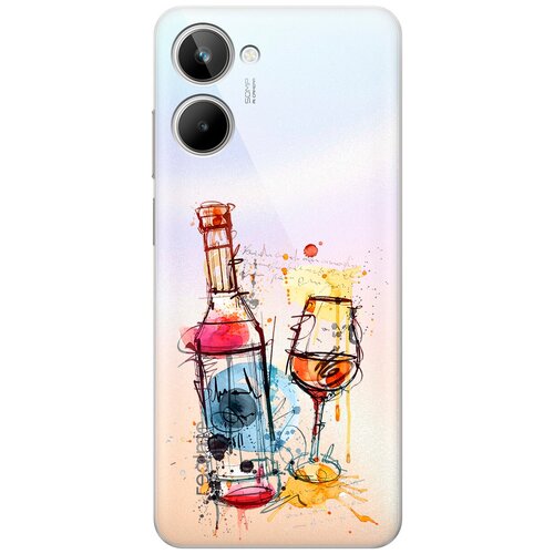 Силиконовый чехол на Realme 10 4G, Рилми 10 4Г с 3D принтом Aquarelle Wine прозрачный силиконовый чехол на realme 10 4g рилми 10 4г с 3d принтом wine прозрачный