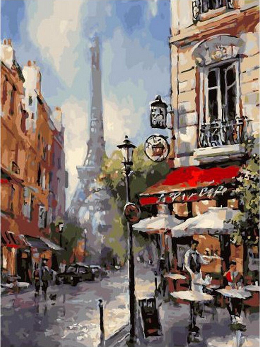 Картина по номерам Парижские переулки 40х50 см Hobby Home