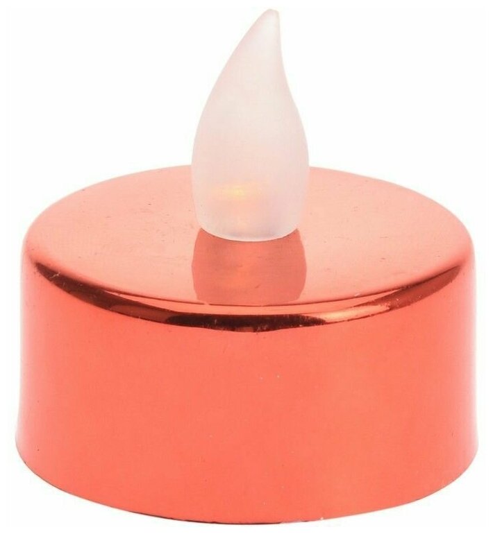 Чайная свеча красная, янтарный LED-огонь, 3.8х3.5 см, Koopman International