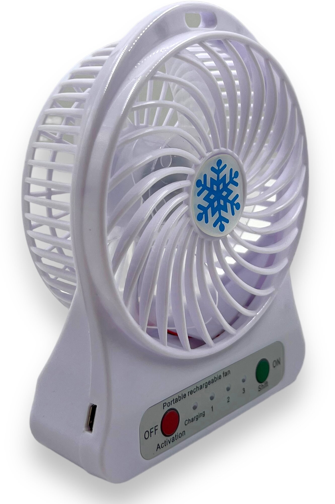 Портативный многофункциональный мини-вентилятор, вентилятор ручной переносной настольный - фотография № 2