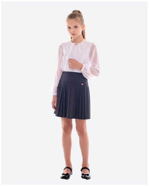 Школьная юбка Стильные Непоседы, размер 158-80-69, серый