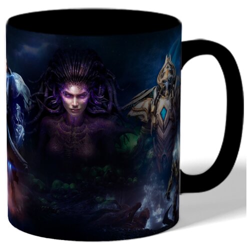 фото Кружка с рисунком по мотивам игры starcraft , старкрафт, зерг, персонажи drabs