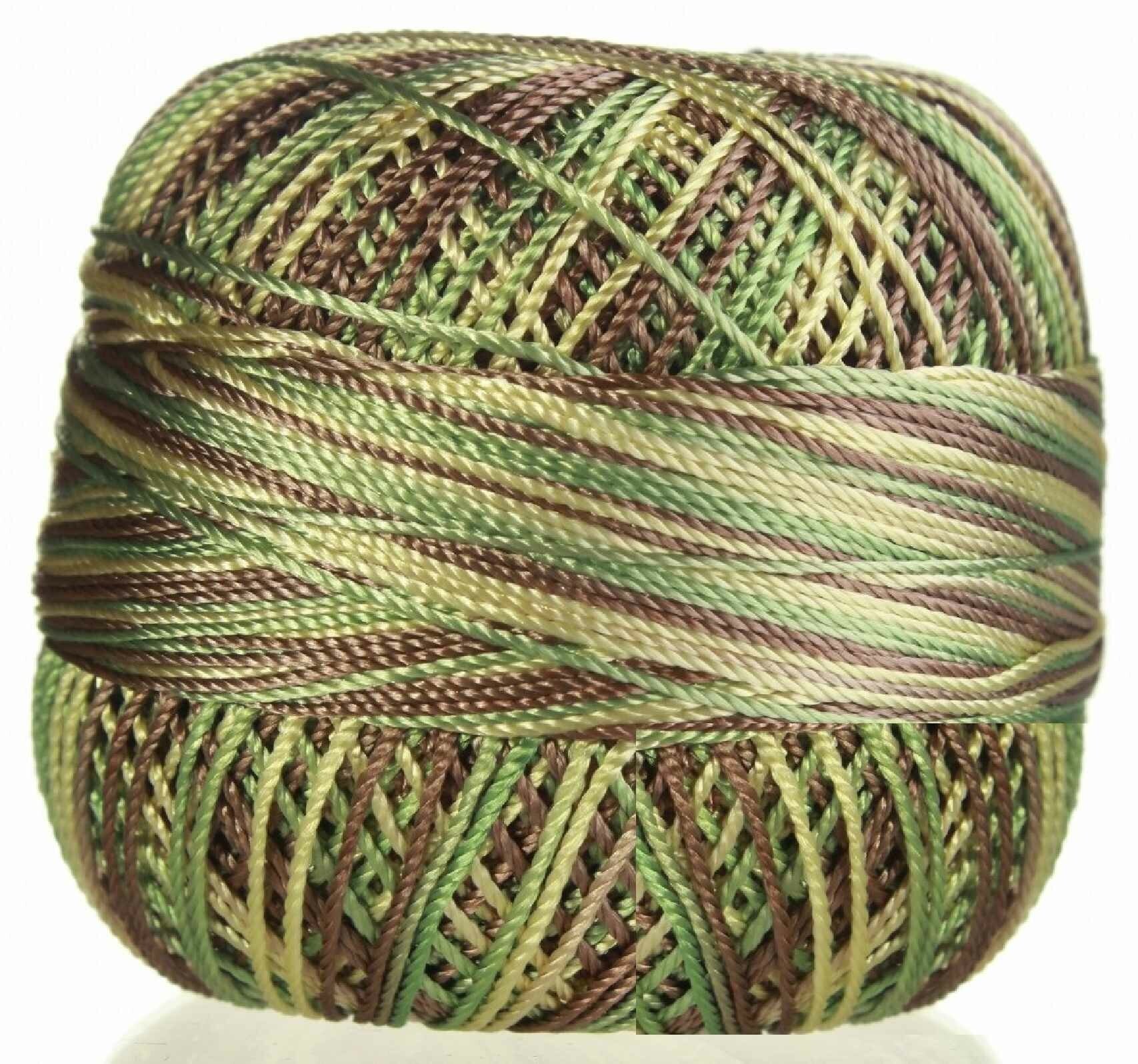 Пряжа Yarnart Tulip желто-бежево-зеленый/меланж (477), 100%микрофибра, 250м, 50г, 1шт