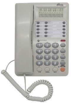 Проводной телефон Ritmix RT-495, CallerID, функции: удержание вызова (MUTE), перевод звонка на другой внутренний номер, встроенный калькулятор