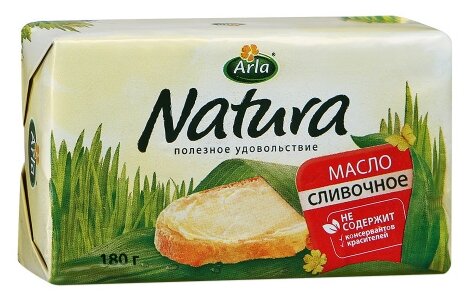 Arla Natura Масло сливочное 82%, 180 г