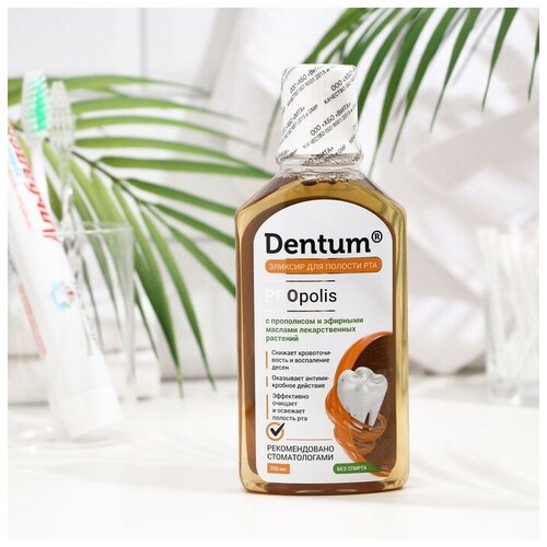 Эликсир для полости рта Dentum с прополисом и эфирными маслами лекарственных растений, 250 мл