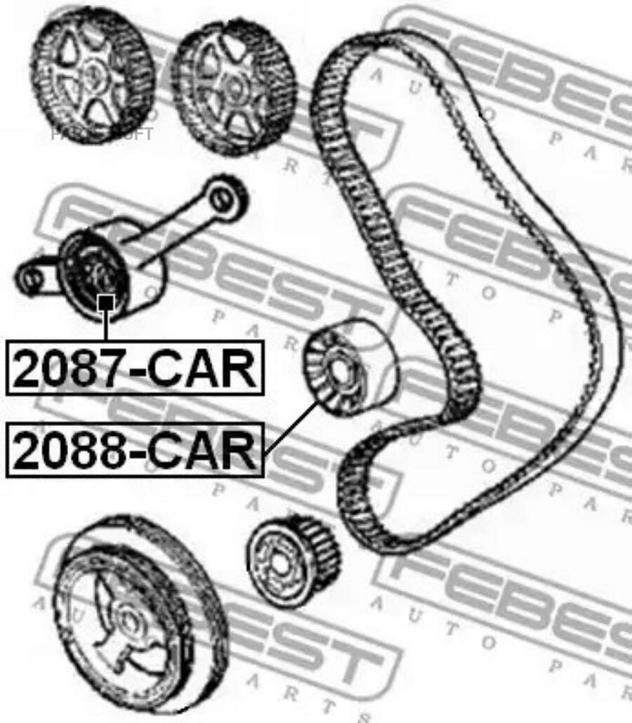 FEBEST 2087-CAR Ролик ремня ГРМ CHRYSLER PT CRUISER/VOYAGER 2.4 01-