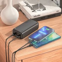 Ripley - POWER BANK 30000 MAH, HOCO J101B, CARGA RÁPIDA, 2 USB + TYPE-C