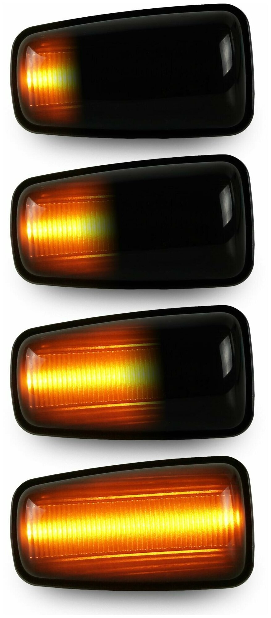 Повторители поворота LED для Peugeot Citroen динамические тонированные 2шт