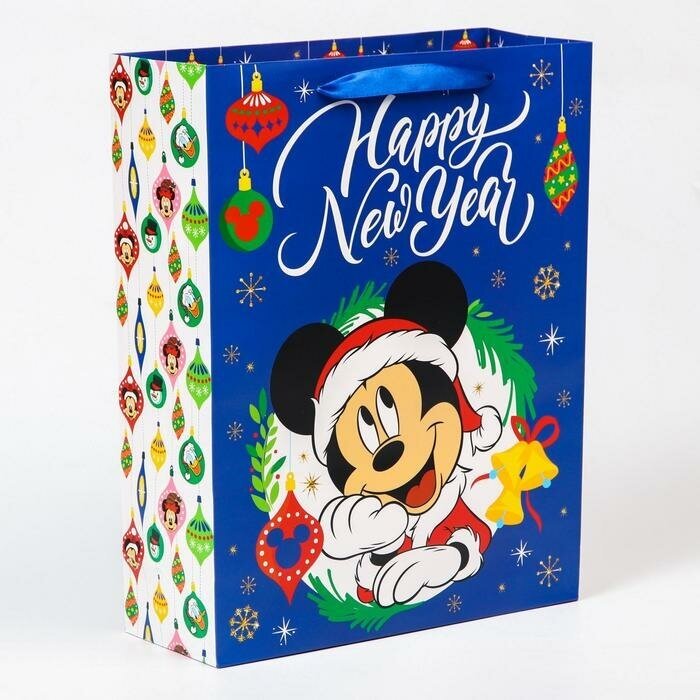 Disney Пакет ламинат вертикальный "Happy New Year", Микки Маус, 31х40х11,5