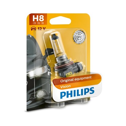 фото Лампа автомобильная галогенная philips vision 12360b1 h8 35w 1 шт.