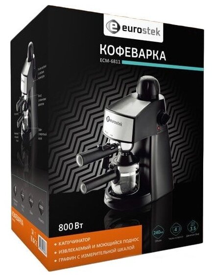 Кофеварка Eurostek ECM-6811 - фотография № 3