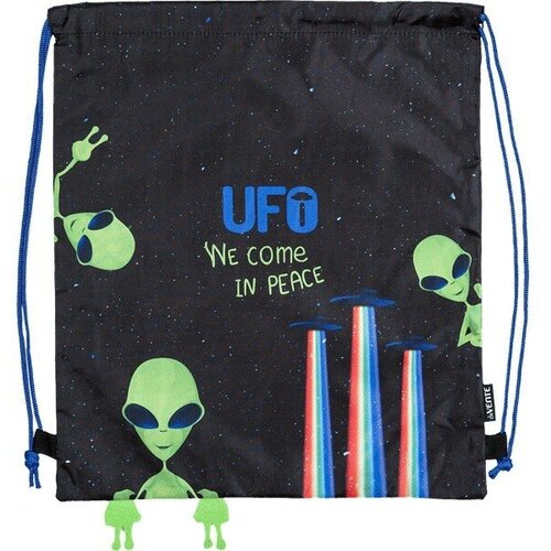 Сумка для смен/об deVENTE. UFO, 35*40см 1отд. на завязке, 7040130 сумка для смен об devente мордашка щенок 35 40 см 1отд на завязке аппликация 7040195