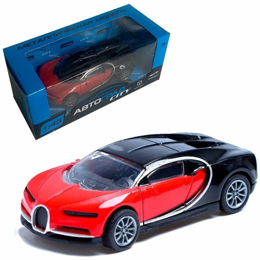Модель автомобиля металлическая "Bugatti Chiron", м. 1/43