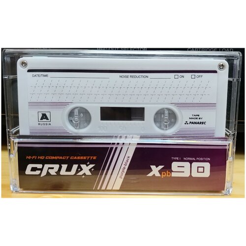 Аудиокассета новая запечатанная Crux X-90 purple-black (white)