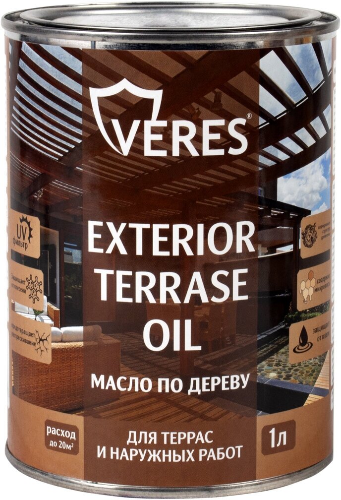 Масло для дерева Veres Exterior Terrase Oil, 1 л, тик