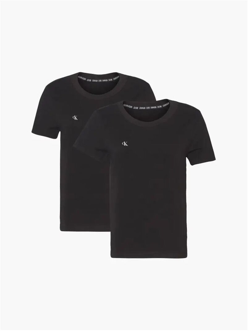 Комплект домашних футболок 2 шт Calvin Klein, Цвет: черный, Размер: S - фотография № 8